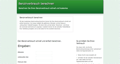 Desktop Screenshot of benzinverbrauch-berechnen.com
